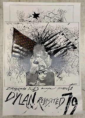 Bob Dylan Ralph Steadman Vintage Poster + Badges/pins • £40