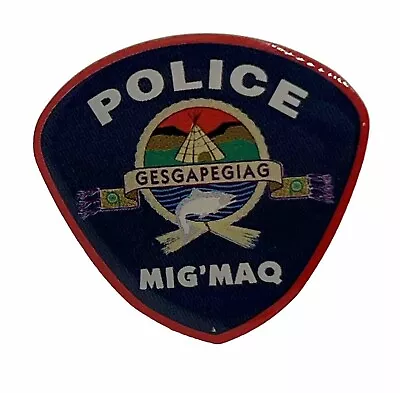 Gesgapegiag Mig’Maq Police Department Quebec Canada Enamel Lapel Hat Pin • $14.95