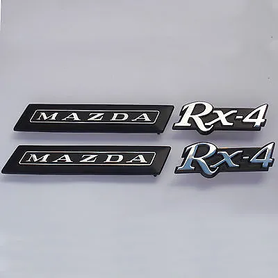 MAZDA RX4  4 Peice Badges Set Chrome Brand New For Rotary Rotor 12A 13B 10A • $139.95