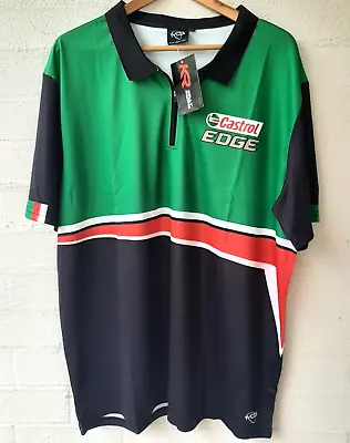 Castrol Edge Racing Mens Team Polo Shirt Short Sleeve Size 3XL Motor Racing • $29.95