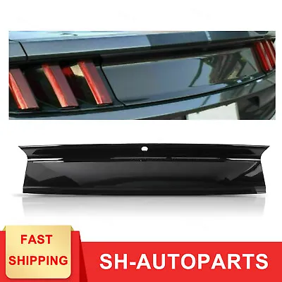 Fits 2015-23 Ford Mustang GT Rear Trunk Panel Decklid Trim Cover Glossy Black • $48.33