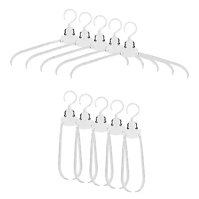 Clothes Folding Hangers 5 Pcs Travel Collapsible Portable White Drying Rack • $8.09