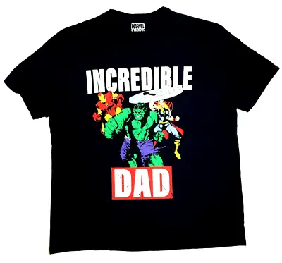 Marvel's Avengers Incredible Dad Graphic Print Men's Unisex Blue T-Shirt XL • £9.95