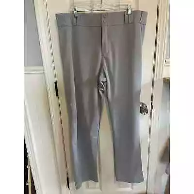 Authentic Majestic Baseball Pants Mens XL Softball Gray Tiny Stain See Photos • $9.79