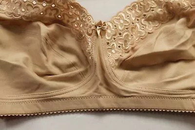 Miss Mary Of Sweden Women's Broderie Anglaise Bra DM9 Beige Size US:36C • $29.99