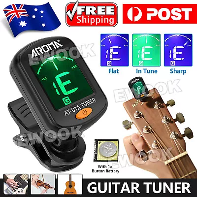 $11.95 • Buy LCD Clip-on Electronic Digital Guitar Tuner Tool To Chromatic Violin Ukulele AU