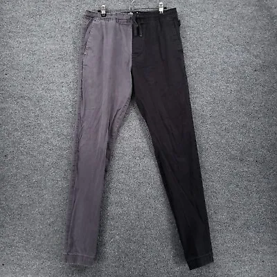 $9.80 • Buy Hollister Pants Womens M Medium Black Stacked Skinny Jogger Colorblock Stretch