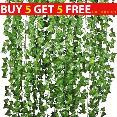 7FT Artificial Ivy Garland Trailing Vine Fake Foliage Flower Hanging Leaf Plants • £2.44