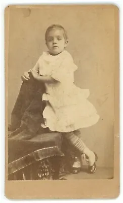 Antique ID'd CDV 1883 Adorable Little Girl  Mils Lorita Burton   Richmond VA • $9.99