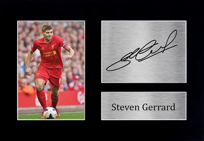 £29.99 • Buy Steven Gerrard Signed A4 A3 Framed Printed Autograph Liverpool LFC Print Gift