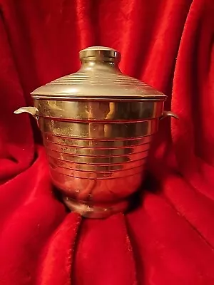 Vintage Nasco Italy Insulated Aluminum Ice Bucket With Handles Mid-Century • $10.99