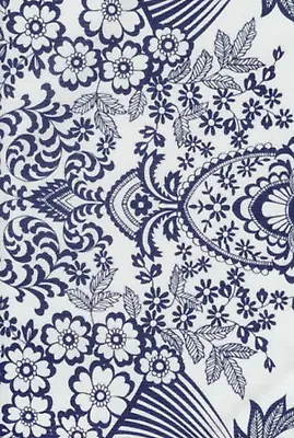 Oilcloth Fabric Paradise Lace Blue Pattern Sold In Yard Or Bolt • $13.99