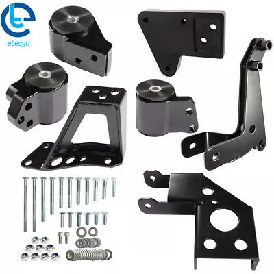 Black Engine Swap Mounts For Civic 92-95 Integra 94-01 K Series Swap K20 K24 62A • $110.93