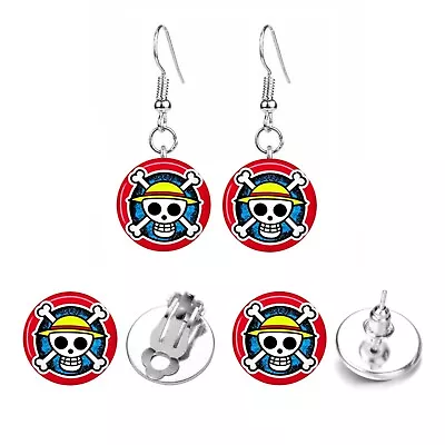 One Piece Japanese Anime Themed Earrings Available In Clip-on Stud & Drop Style • $10.09