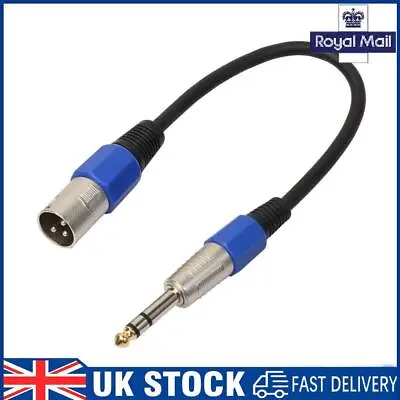 3P XLR Male Jack To 1/4 6.35mm Female Plug Stereo Microphone Adapter Cable • £6.09