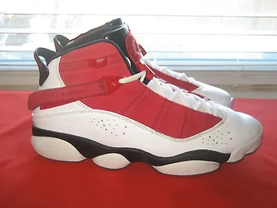 Nike Air Jordan 6 RINGS RED & WHITE 322992-106 MEN'S SNEAKERS Sz 12  EUR 46 • $54.99
