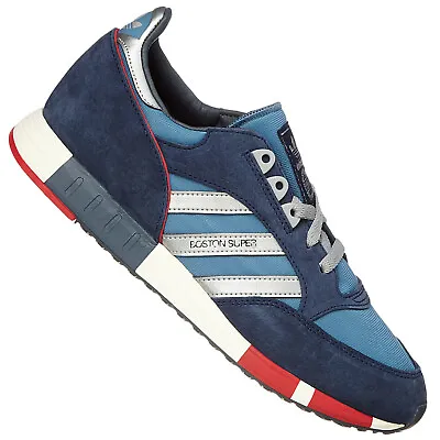£129.06 • Buy Adidas Originals Boston Super Trainers M25419 Vintage Shoe Classic Blue Grey Red