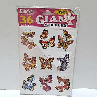 Vintage 1980s Eureka Butterfly Stickers 4 Sheets/Pack * 3 Missing Stickers * • $8.95