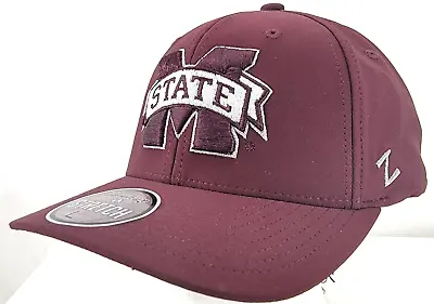 NEW Mississippi State Bulldogs Zephyr Embroidered Stretch Fit Cap Hat Adult L • $25.49