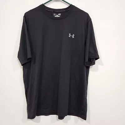 Under Armour Threadborne Black Activewear T-Shirt Size Large Loose Heat Gear  • $24.95