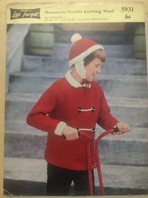 £4 • Buy Period Lee Target: 5931 Childs Duffle Coat And Cap Pattern Booklet 158 Preowned
