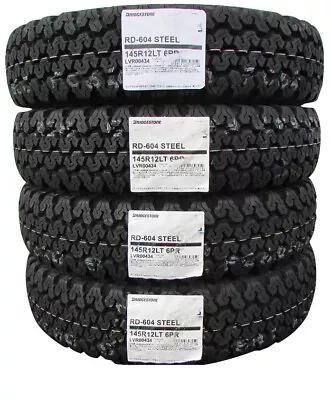 4x Bridgestone 604V RD604 145/80R12 145R12 6PR Tires LT Snow Mud 145 80 12 Tire • $390.60