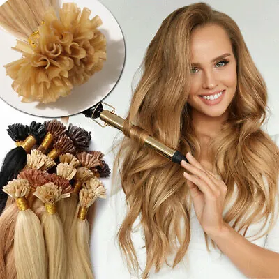 8A 1G/S Real Thick Remy Human Hair Extensions Pre Bonded Keratin Nail U Tip 200G • £31.72
