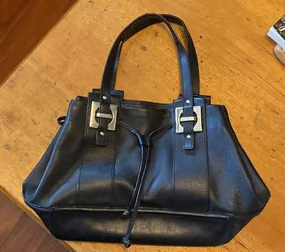 Kate Spade Large Black Bucket Leather Kenny Easton Handbag Drawstring As New  • $50