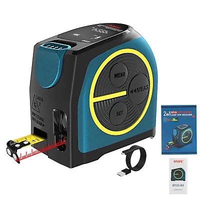 Laser Tape Measure 40M  Rangefinder Ruler Laser Distance Meter Measurement Tool  • £16.89