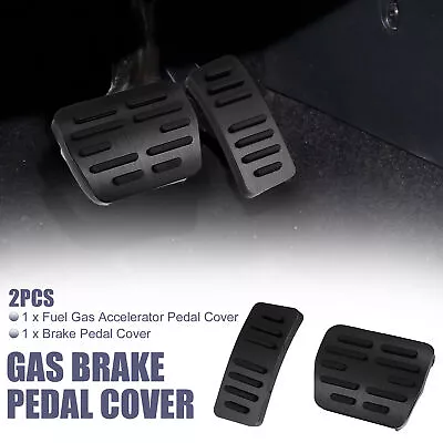 2 Pcs Brake Pedal Pad Gas Pedal Cover For Volkswagen Arteon 2019-2021 Black • $15.49