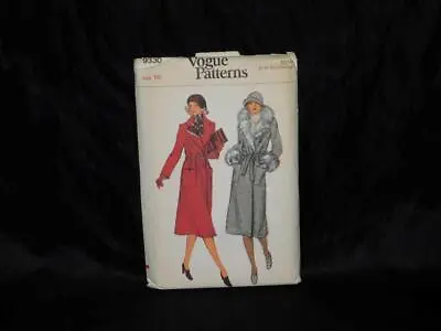 Vintage Vogue 9330 Size 16 Wrapped Lined Coat Uncut Sewing Pattern • $6.99