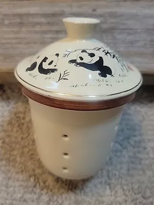 Vintage Ceramic Tea Infuser With Lid Panda Design • $9