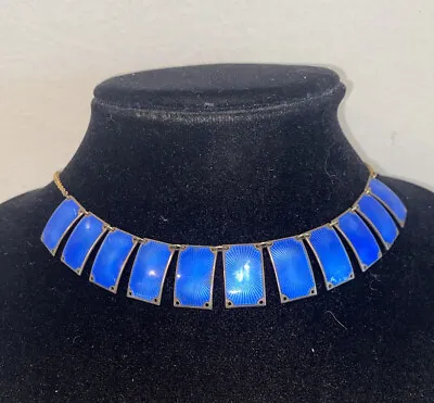 Vintage David Andersen Guilloche Enamel ￼Sterling Silver Necklace/ Bracelet • $225