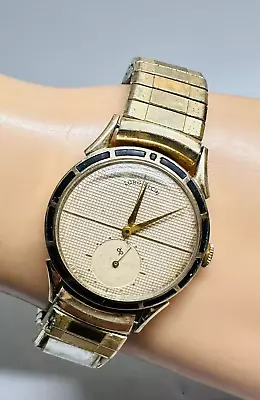 Vintage Lord Elgin Gold Filled 30mm Case Calendar Stretch Band Watch Works • $299.95