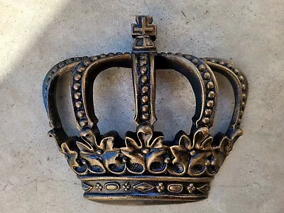 Crown Wall Plaque Fleur De Lis Medieval Royal King Queen Old World Decor • $99.95