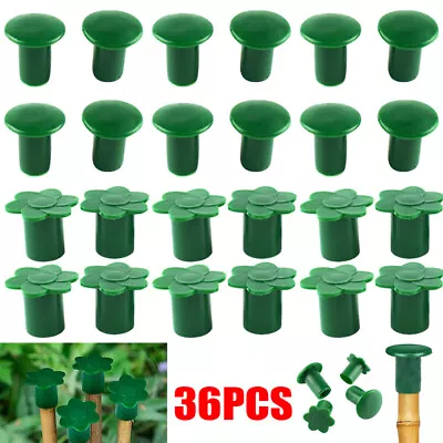 36PCS Garden Rubber Cane Caps Safety Toppers Bamboos Eye Protector End Caps UK • £5.97