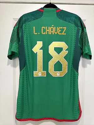 Luis Chávez #18 Mens L Adidas Authentic Mexico Gold Cup Winners Special Jersey • $159