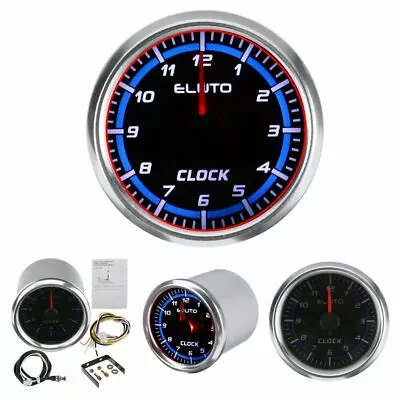 $46.88 • Buy 2  52mm Digital Clock Gauge Waterproof For Car Truck Motorbike Boat Yacht 
