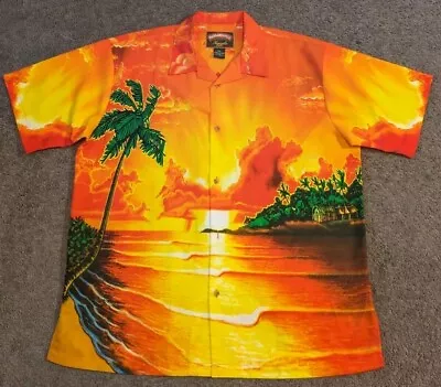 Margaritaville Tequila Jimmy Buffett Hawaiian Short Sleeve Button Up Shirt 2XL • $24.99