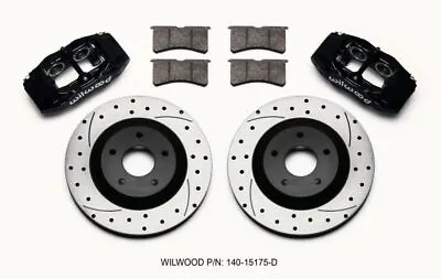 Wilwood SLC56 Front Caliper & Rotor Kit Black Fits Corvette All C5 / Base C6 199 • $1011.99