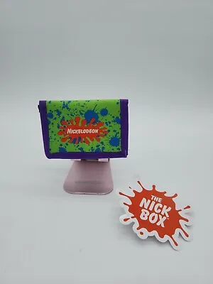 Nickelodeon Nick Box Nicktoons Green Slime Splat Logo 90's Retro Tri-fold Wallet • $19.99