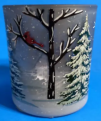 $11.99 • Buy Yankee Candle Winter Scene Voitive Flickering  Snow Cover Trees & Cardinal NEW