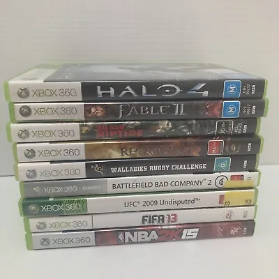$28.19 • Buy Xbox 360 Game Bundle  – 9 Games Bulk Lot : Halo / Fable / UFC / Battlefield