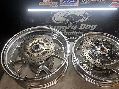 $275 • Buy 2007-2011 Kawasaki ZX14 Chrome Rims Wheels Front And Rear