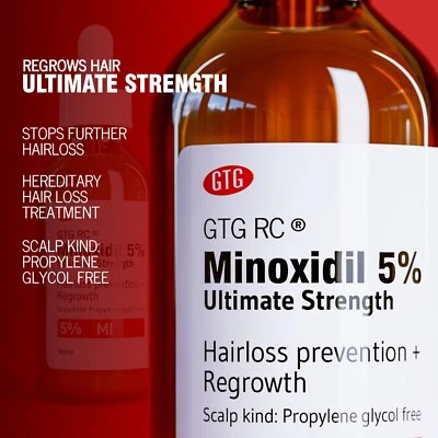£11.99 • Buy GTG RC MINOXIDIL 5% For Men Hair Loss & Regrowth Scalp Tonic 1 MONTHS SUPPLY