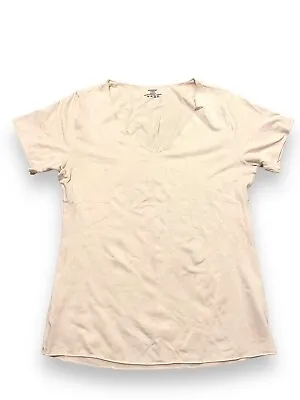 MAJESTIC PARIS V-Neck T-Shirt Short Sleeve Tee Light Pink Size 2 • $32