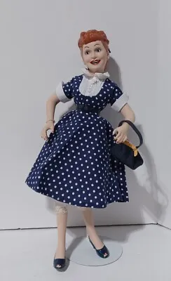 Vtg Hamilton I Love Lucy Lucille Ball Blue Polka Dot Dress Porcelain 18  Doll • $23.99