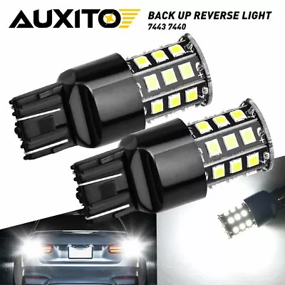 LED Backup Reverse Light Bulbs Back Up Super Bright White 7440 7443 7444 W21W US • $10.99