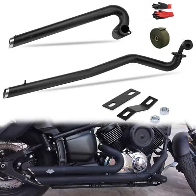 $145 • Buy Shortshots Staggered Exhaust Muffler Pipes Fit Yamaha V Star XVS1100 Dragstar US