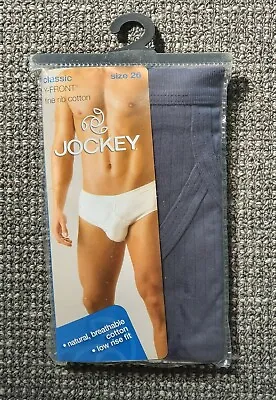 🔶️bnwt Jockey Comfort Rib Y-front Brief Underwear M9110g Navy Blue Cotton  • $24.99